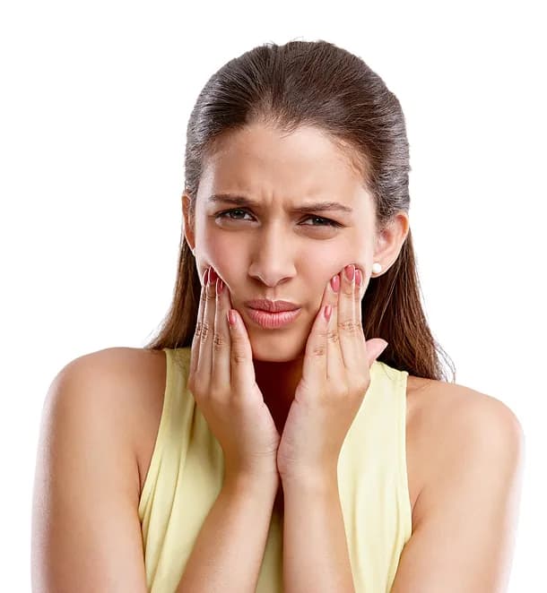Patient in dental chair during teeth extraction consultation