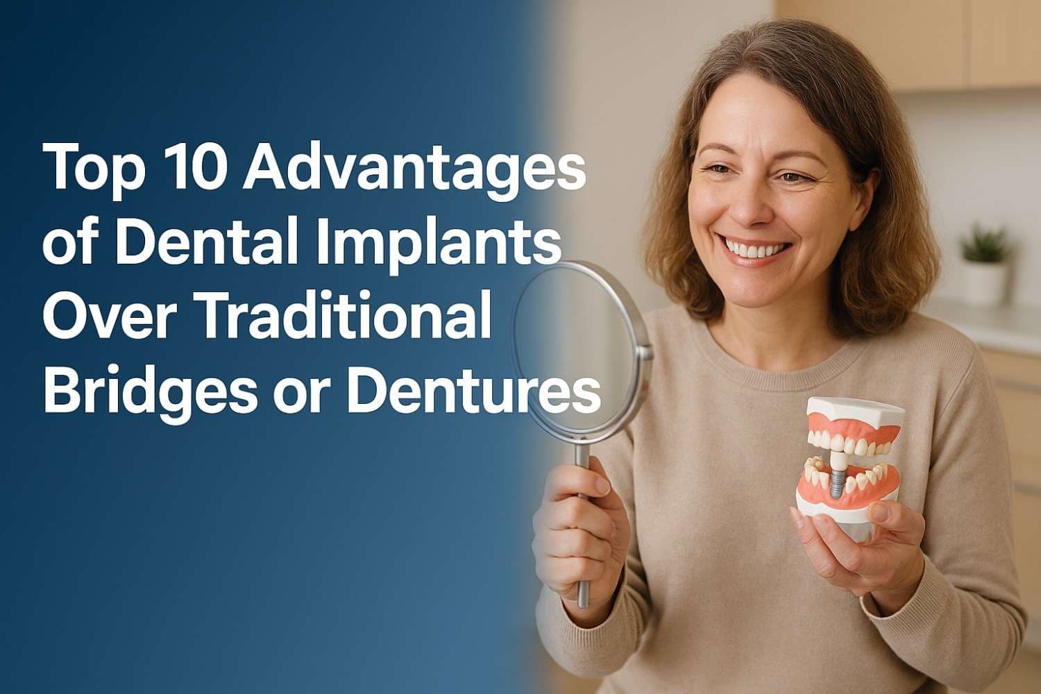 Top 10 Advantages of Dental Implants Over Traditional Bridges or Dentures